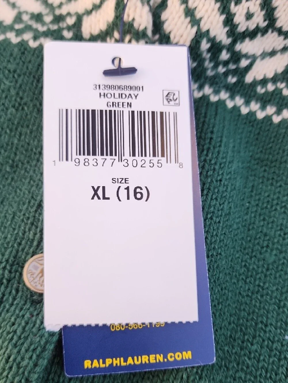 Polo Ralph Lauren Fair Isle Reindeer Cotton-Blend Cardigan